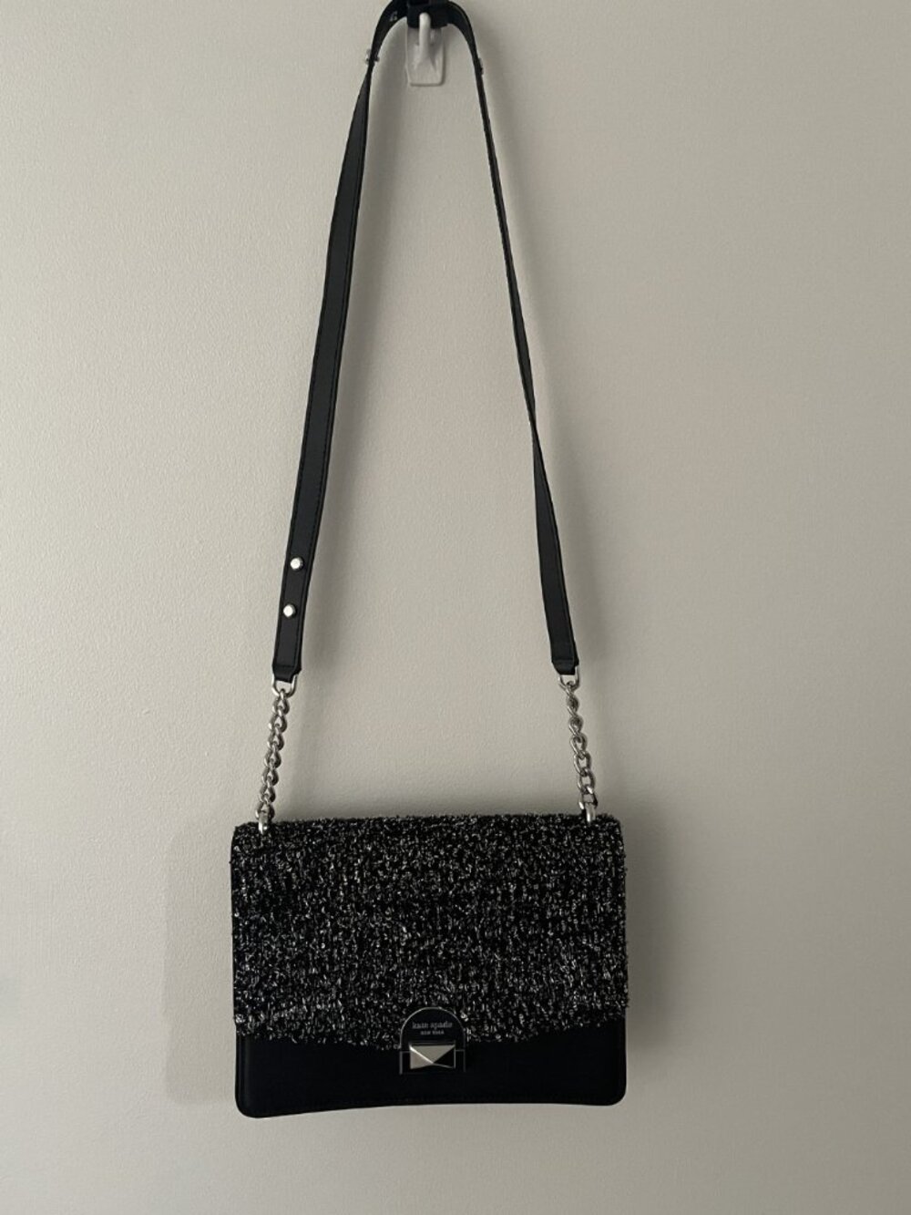 Kate Spade Black Sparkle Crossbody/Shoulder Bag
